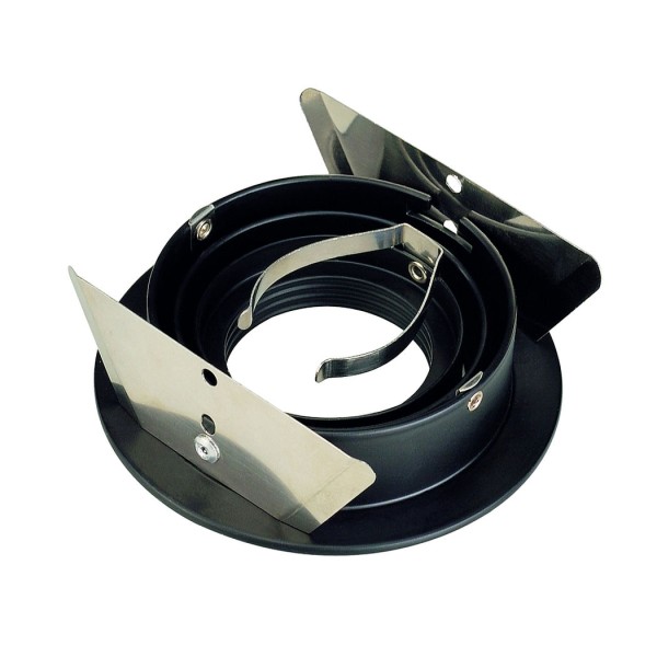 NEW TRIA GU10 ROUND Downlight, mattschwarz, max. 50W, inkl. Blattfedern
