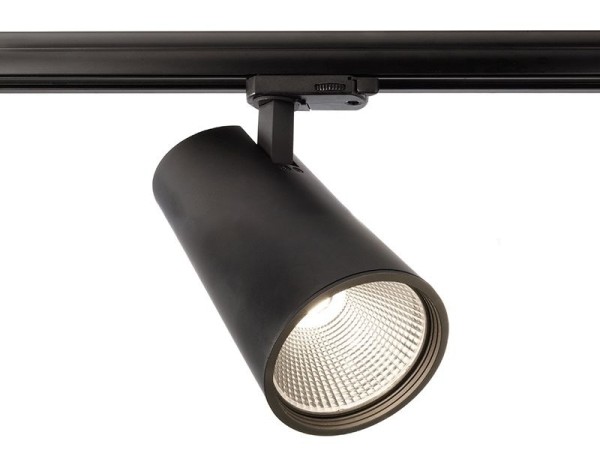 Deko-Light Schienensystem 3-Phasen 230V, Luna 40, Aluminium Druckguss, schwarz mattiert, Neutralweiß