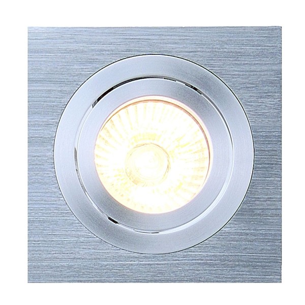 NEW TRIA I GU10 SQUAREDownlight, alu brushed, max. 50W, inkl. Clipfedern