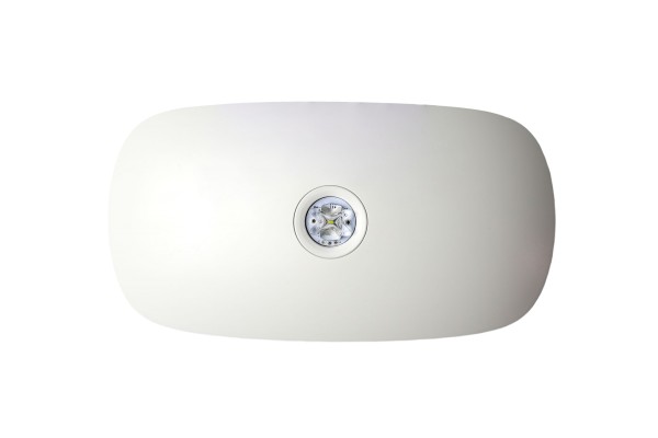 Deko-Light Wandaufbauleuchte, Notleuchte Almach für die Beleuchtung von Gängen, Kunststoff, Weiß