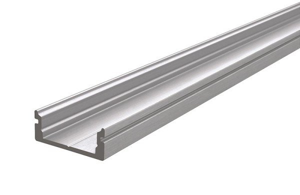 Reprofil Profil, U-Profil flach AU-01-12, Aluminium, Silber gebürstet, 1000mm