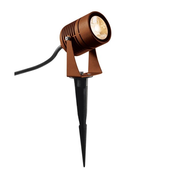 LED SPIKE, LED Outdoor Erdspießleuchte, rost farbend, IP55, 3000K, 40°