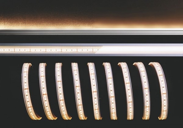 Deko-Light Flexibler LED Stripe, 3528-180-24V-3000K-5m-Silikon, Kupfer, Weiß, Warmweiß, 120°, 55W