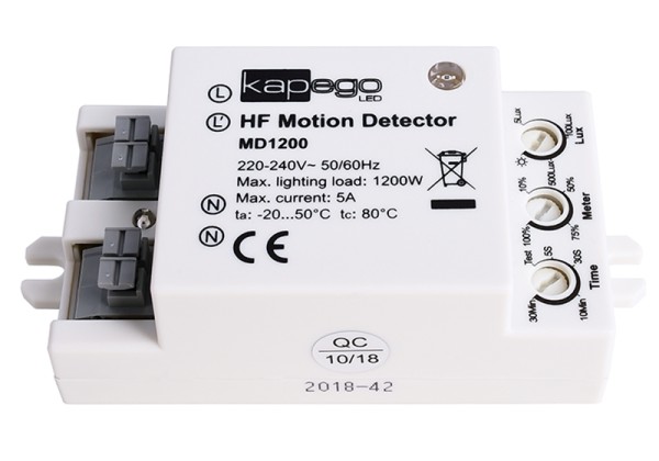Deko-Light Controller, Bewegungssensor MD1200, Kunststoff, Weiß, 1200W, 230V, 75x42mm