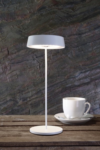 Deko-Light Tischleuchte, Kopf Magnetleuchte Miram Weiß, Aluminium Druckguss, Weiß, Warmweiß, 47°